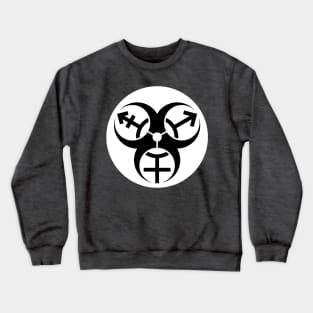 Trans Biohazard - White Circle Crewneck Sweatshirt